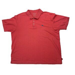 Tommy Bahama Island Zone Mens XXXL Pink Supima Short Sleeve Polo Shirt